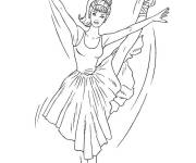 Coloriage Danseuse Barbie performante