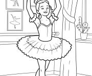 Coloriage Danseuse classique en belle tutu