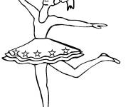 Coloriage et dessins gratuit Danseuse de ballet dessin&eacute; par enfant à imprimer