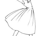 Coloriage Danseuse de ballet en couleurs