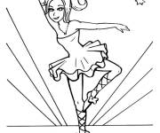 Coloriage Danseuse de ballet entre les &eacute;toiles