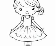 Coloriage Danseuse de ballet gentille