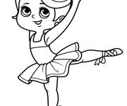 Coloriage Danseuse de ballet heureuse