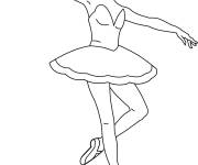 Coloriage Danseuse de ballet professionnelle