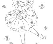 Coloriage Danseuse maria de Ballet
