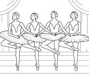 Coloriage Danseuses de la Belle au bois dormant