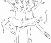 Coloriage Danseuses souris de Ballet