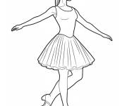 Coloriage Deuxi&egrave;me position de ballet
