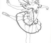 Coloriage F&eacute;e ballerine