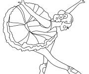 Coloriage feuille de ballet