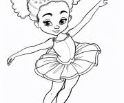 Coloriage Fille aux magnifique yeux au ballet