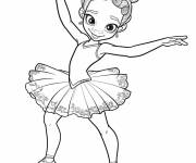 Coloriage Fille dansant au ballet pour les jeunes