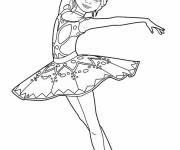 Coloriage Fille en costume ballet