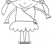 Coloriage Fille en danse classique