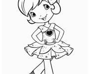 Coloriage Fille mignonne danseuse de Ballet