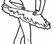 Coloriage Fille performe le Ballet