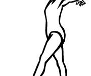 Coloriage et dessins gratuit Garcon ballerine à imprimer
