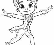 Coloriage Gar&ccedil;on mignon en r&ocirc;le de danseur de ballet