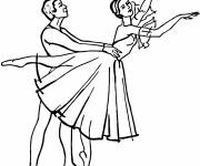 Coloriage Giselle danse ballet