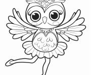 Coloriage Hibou faisant de ballet