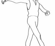 Coloriage Homme danseur de ballet