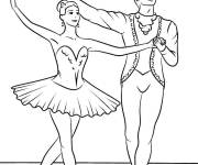 Coloriage Illustration de Ballet classique