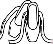 Coloriage Image des Chaussons de ballet