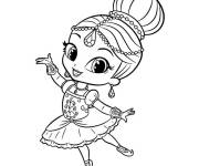 Coloriage Jasmine dansant au ballet