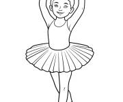 Coloriage Jeune fille et la routine de ballet