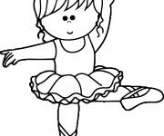 Coloriage justaucorps ballet