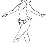 Coloriage et dessins gratuit L'&eacute;chauffement au ballet à imprimer