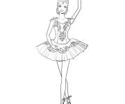 Coloriage La belle Barbie ballerine