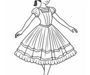Coloriage La gentillesse de danseuse de ballet