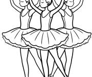 Coloriage Les amis de danseuses de ballet