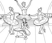 Coloriage Les ballerines du Lac des cygnes