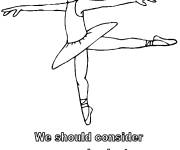 Coloriage et dessins gratuit Les principes de ballet à imprimer