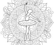 Coloriage Mandala ballet