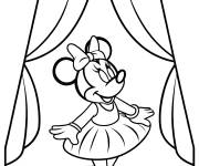 Coloriage Minnie Mouse ballerina