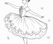 Coloriage Motif de danseuse de ballet