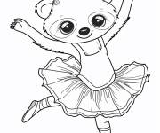 Coloriage Paresseuse de ballet en ligne