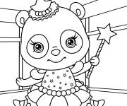 Coloriage Personnage de cartoon faisant du ballet
