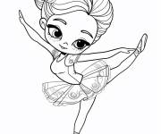 Coloriage Petite danseuse de ballet de bande anim&eacute;
