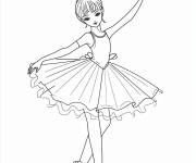 Coloriage Pose de danseuse de ballet