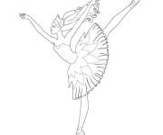 Coloriage Position de ballet &agrave; t&eacute;l&eacute;charger