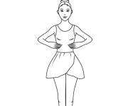 Coloriage Premi&egrave;re position de ballet