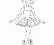 Coloriage et dessins gratuit Princesse au cours ballet à imprimer