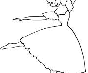 Coloriage et dessins gratuit Saut de ballerine à imprimer