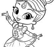 Coloriage Scintille fille Ballet