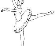 Coloriage Se concentrer pendant le cours de ballet