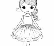 Coloriage Se pr&eacute;pare pour le cours de ballet